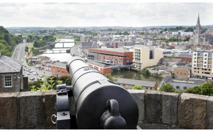 Cannons and view at Millmount Drogheda