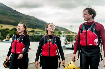 Friends enjoying an adventure group activity in Carlingford, Co. Louth