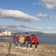 Friends relaxing at Blackrock Promenade, Co. Louth
