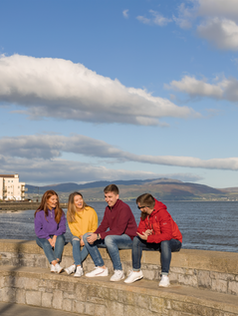 Friends relaxing at Blackrock Promenade, Co. Louth