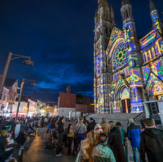 Spectators attending the Lú Festival of Light Drogheda
