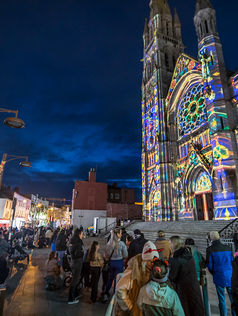 Spectators attending the Lú Festival of Light Drogheda