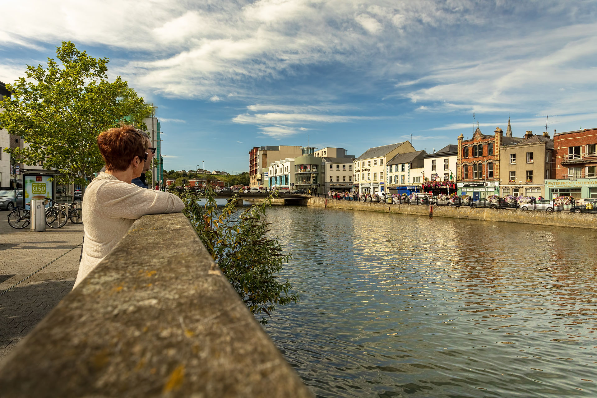 A woman looks out over Drogheda