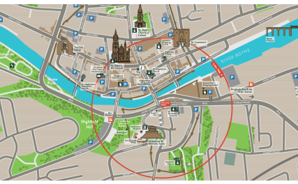 The Bull Ring sign map